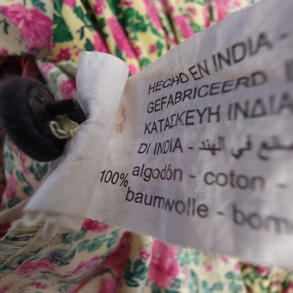 ZARA Cottagecore Voluminous Floral Print Cotton Poplin Babydoll Mini Dress Small - Picture 6 of 7